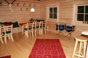 Jagdhütte und Feierhütte für Festlichkeiten - Sitzecke