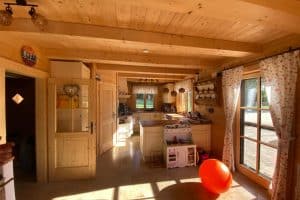 Holzhaus als Vierkantblockhaus - Küche
